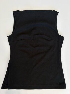 Anthropologie Black Top Straight Neckline Medium